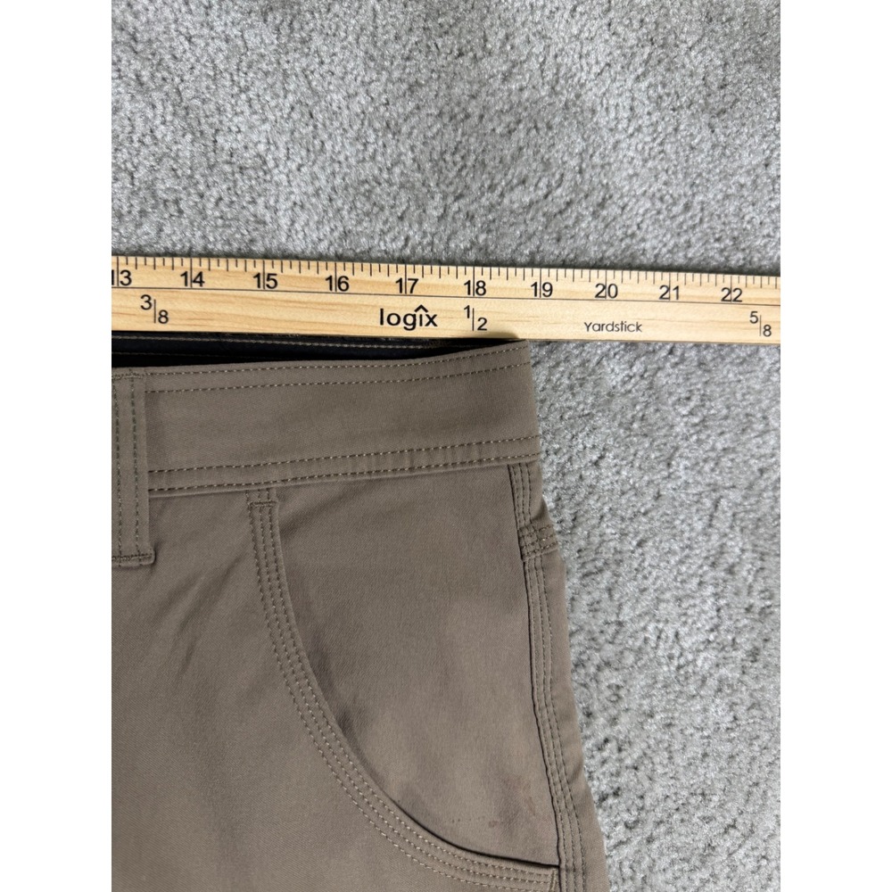 Prana Zion Hiking Pants Mens 36 Brown Stretch Cargo Outdoor Roll Up Leg Pant - Picture 7 of 10
